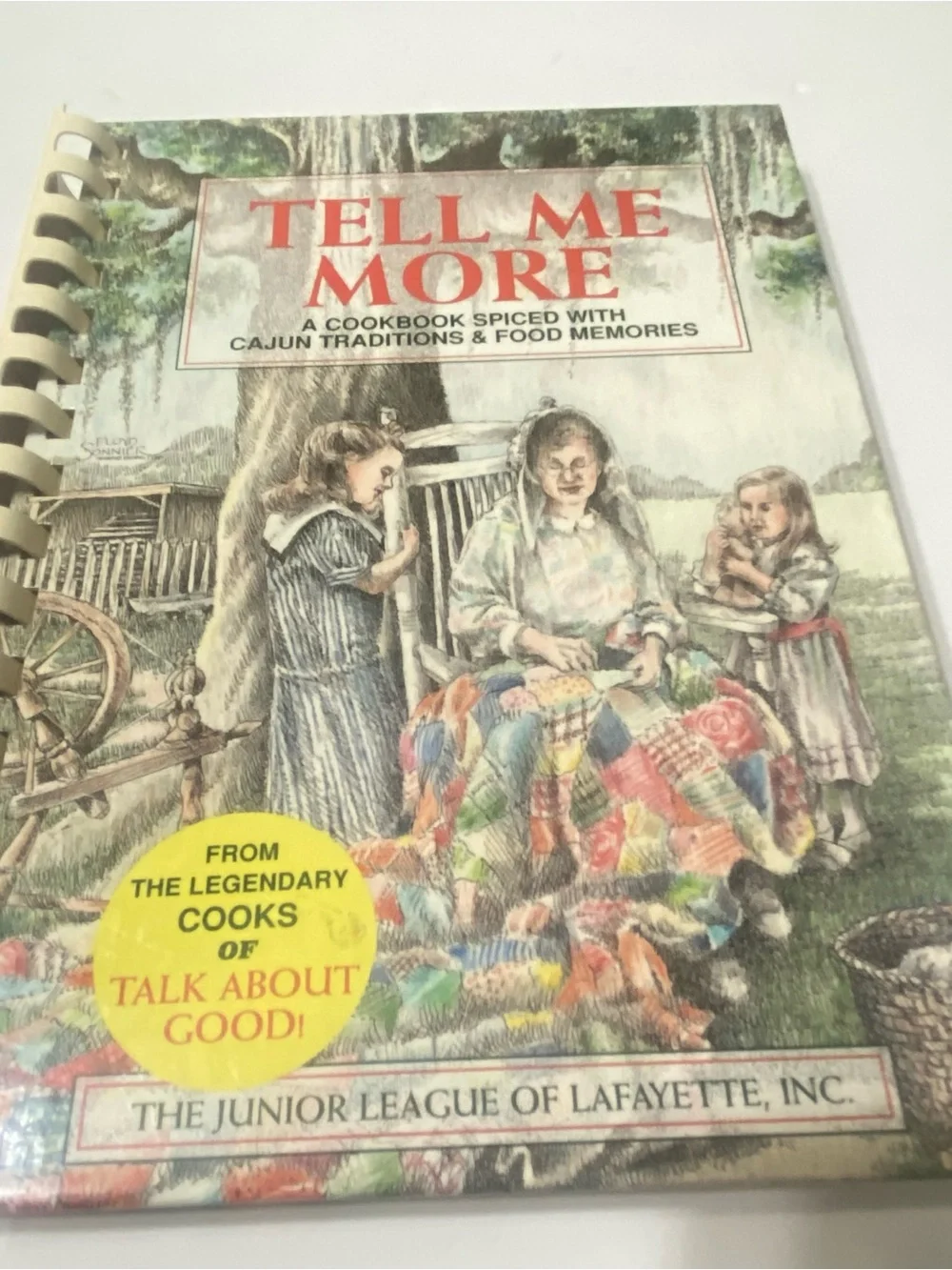 Tell Me More Cajun Cookbook Junior League Lafayette, LA 1993 Spiral Community